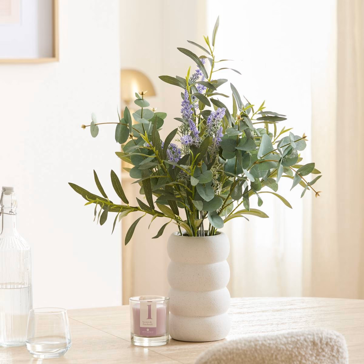 EUCALIPTO E LAVANDA H.68 C/VASO CER