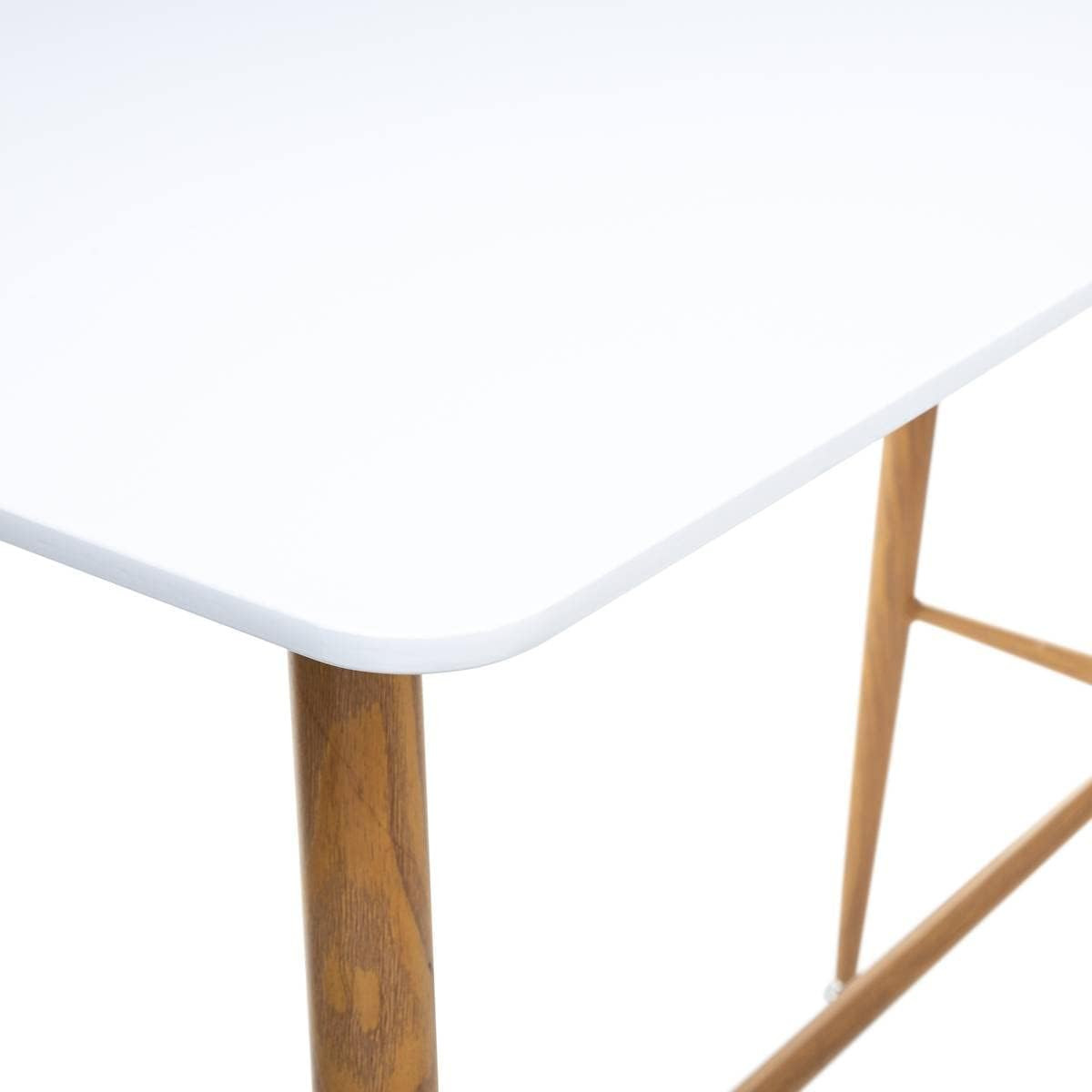 TAVOLO DA BAR ROKA 120X60X104H BIANCO PIEDI LGN
