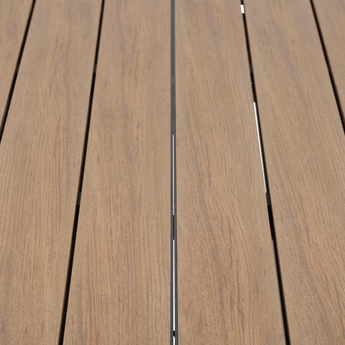 TAVOLO CM.214-274X110 CON 6 POLTRONE GRAFITE