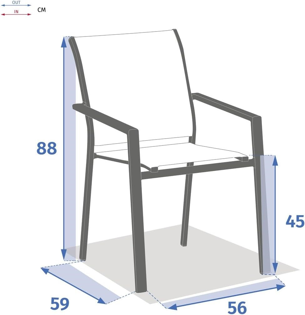 TAVOLO CM.214-274X110 CON 6 POLTRONE ARGILLA