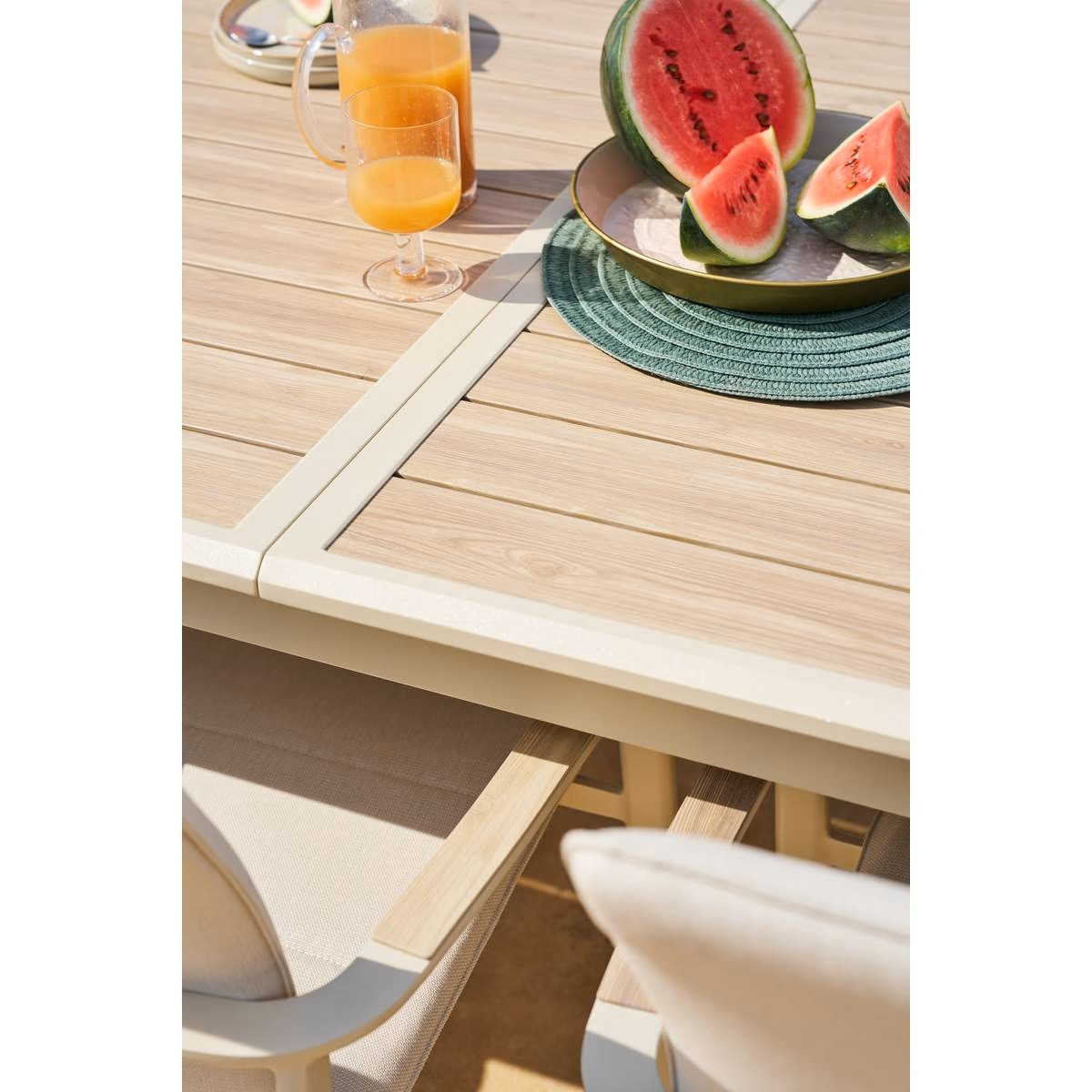 TAVOLO 220-280X113 C/6 POLTRONE ARGILLA