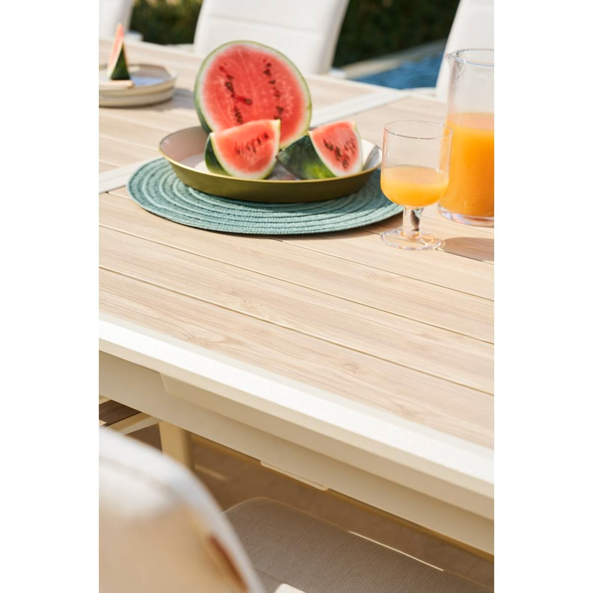 TAVOLO 220-280X113 C/6 POLTRONE ARGILLA