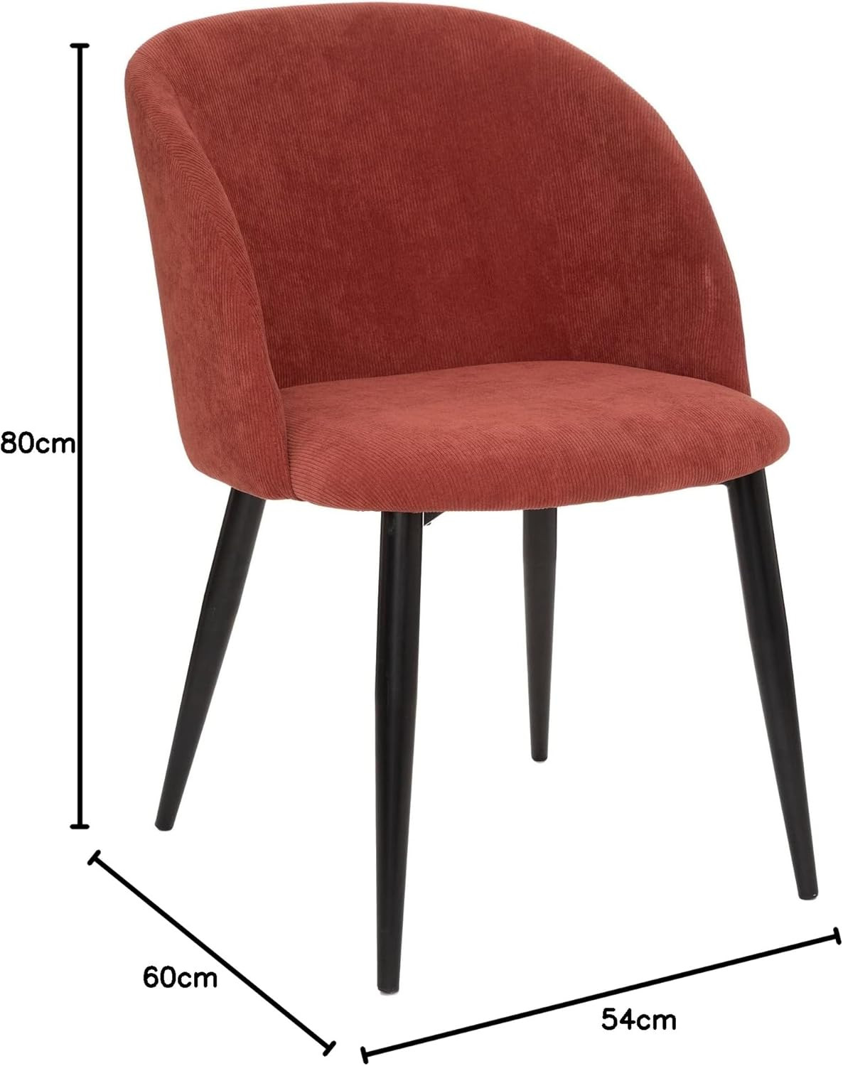 SEDIA CELESTE VELLUTO C/GAMBE NERE/TERRACOTTA