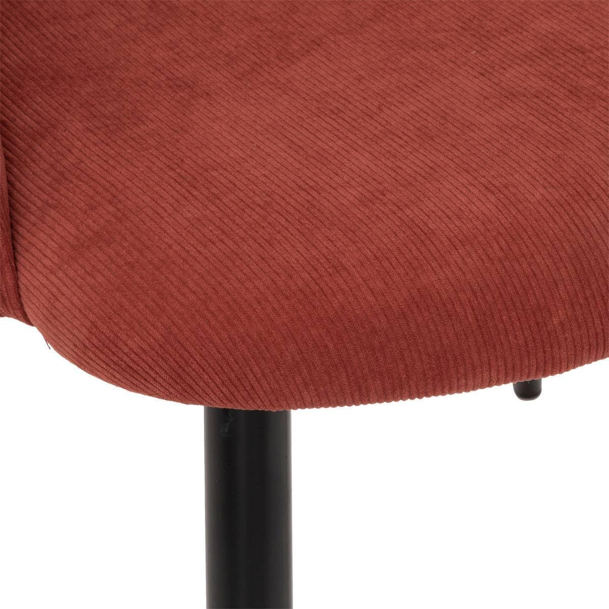 SEDIA CELESTE VELLUTO C/GAMBE NERE/TERRACOTTA