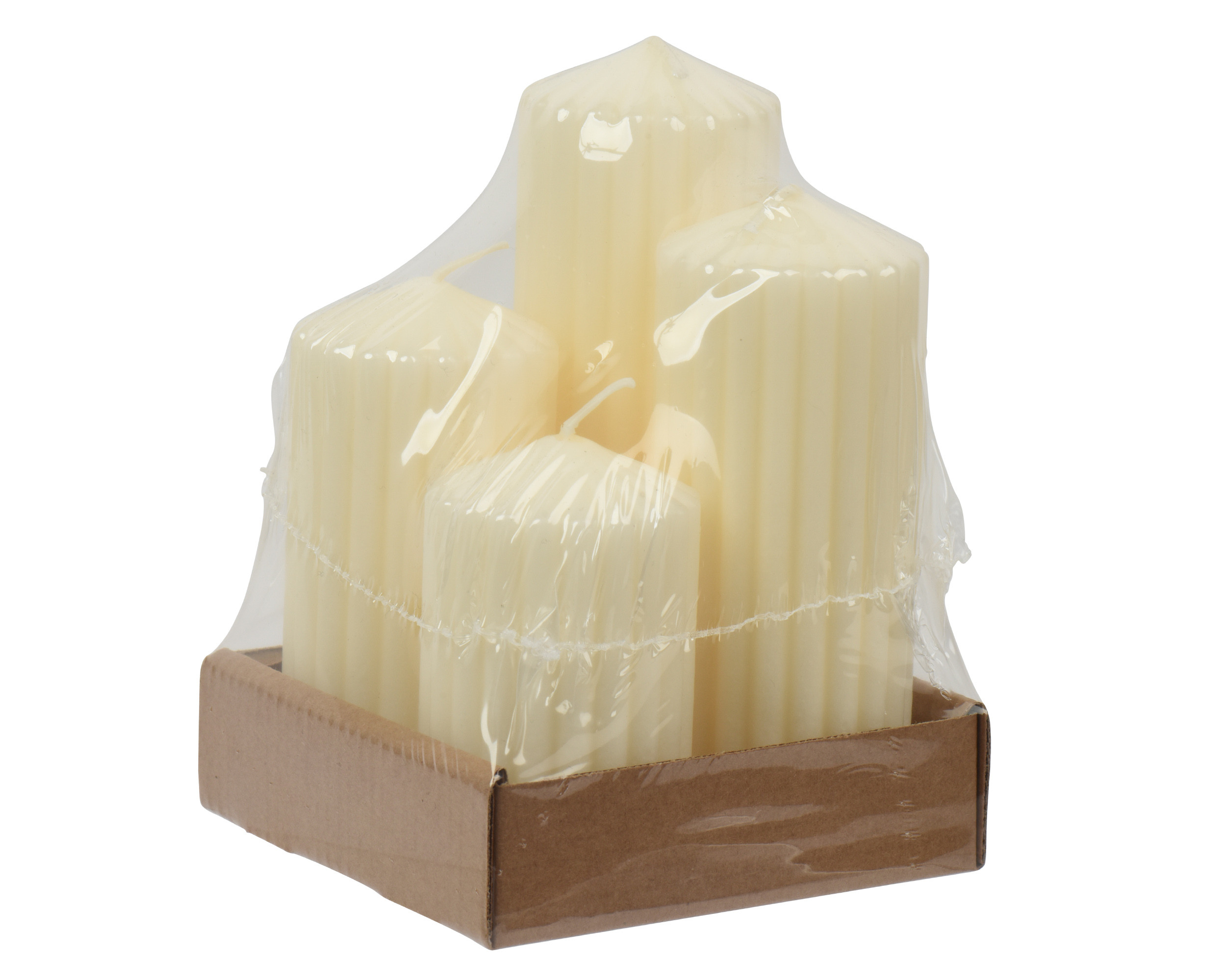 SET4 CANDELE AVORIO