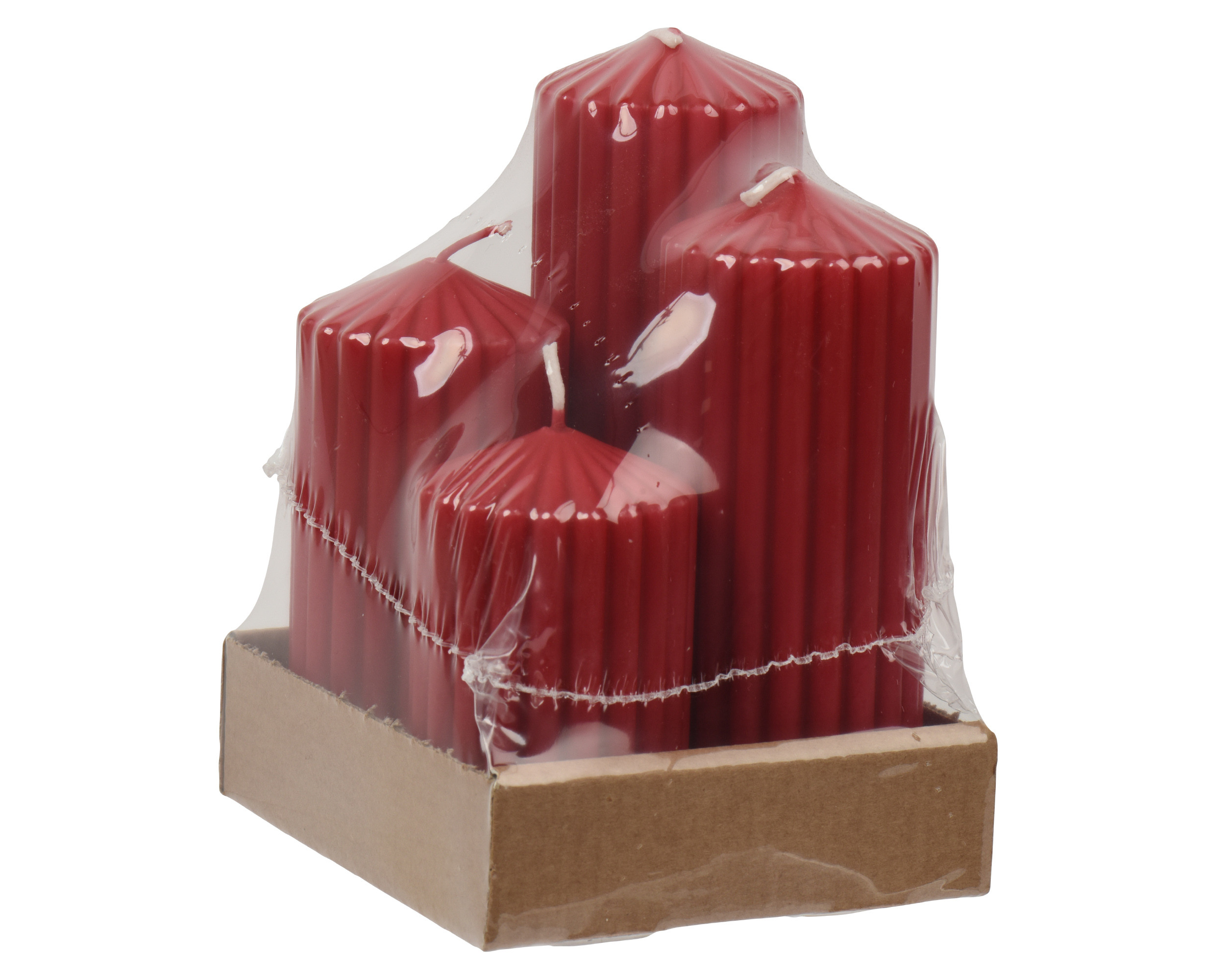 SET4 CANDELE ROSSE