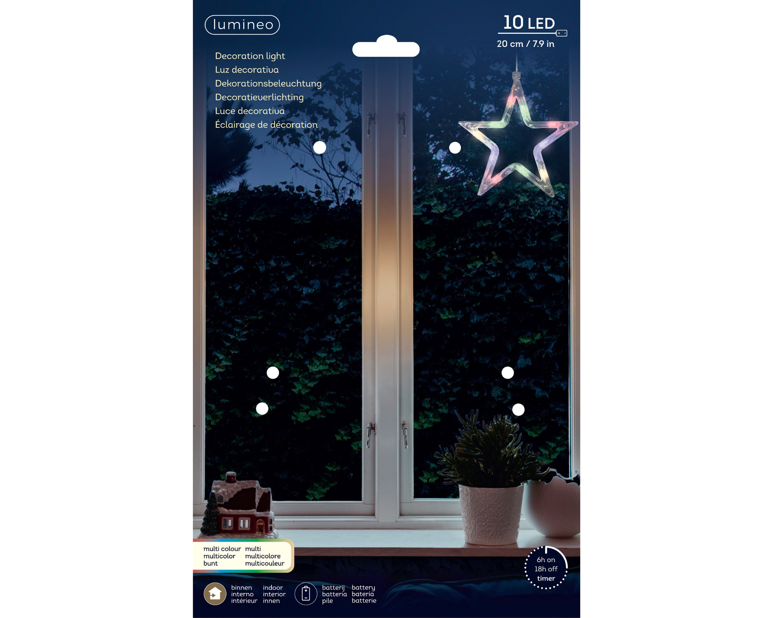 MICRO LED PER FINESTRA STELLA 10LED D.17