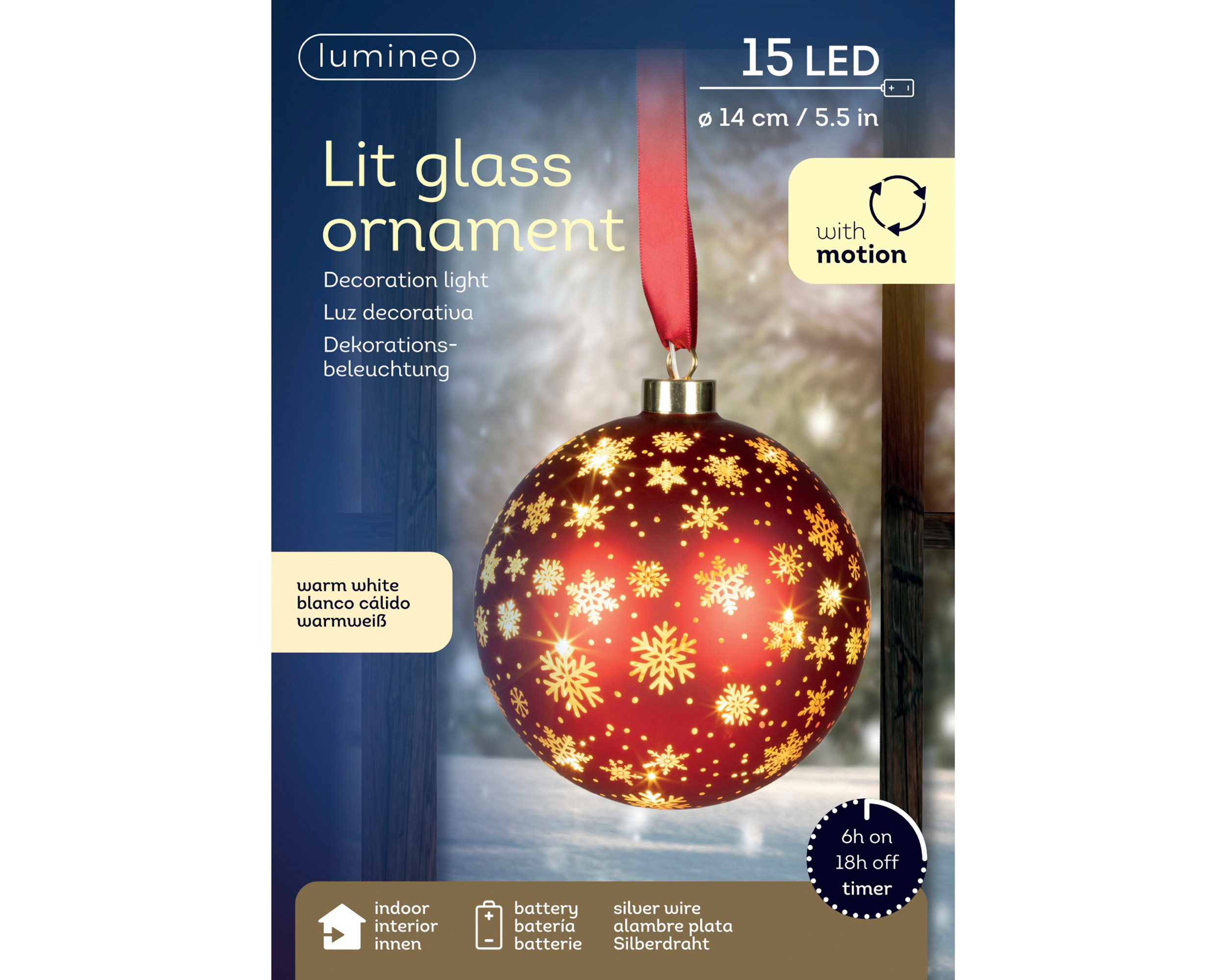 PALLA MICRO LED D.14 L.CALDA ROSSA