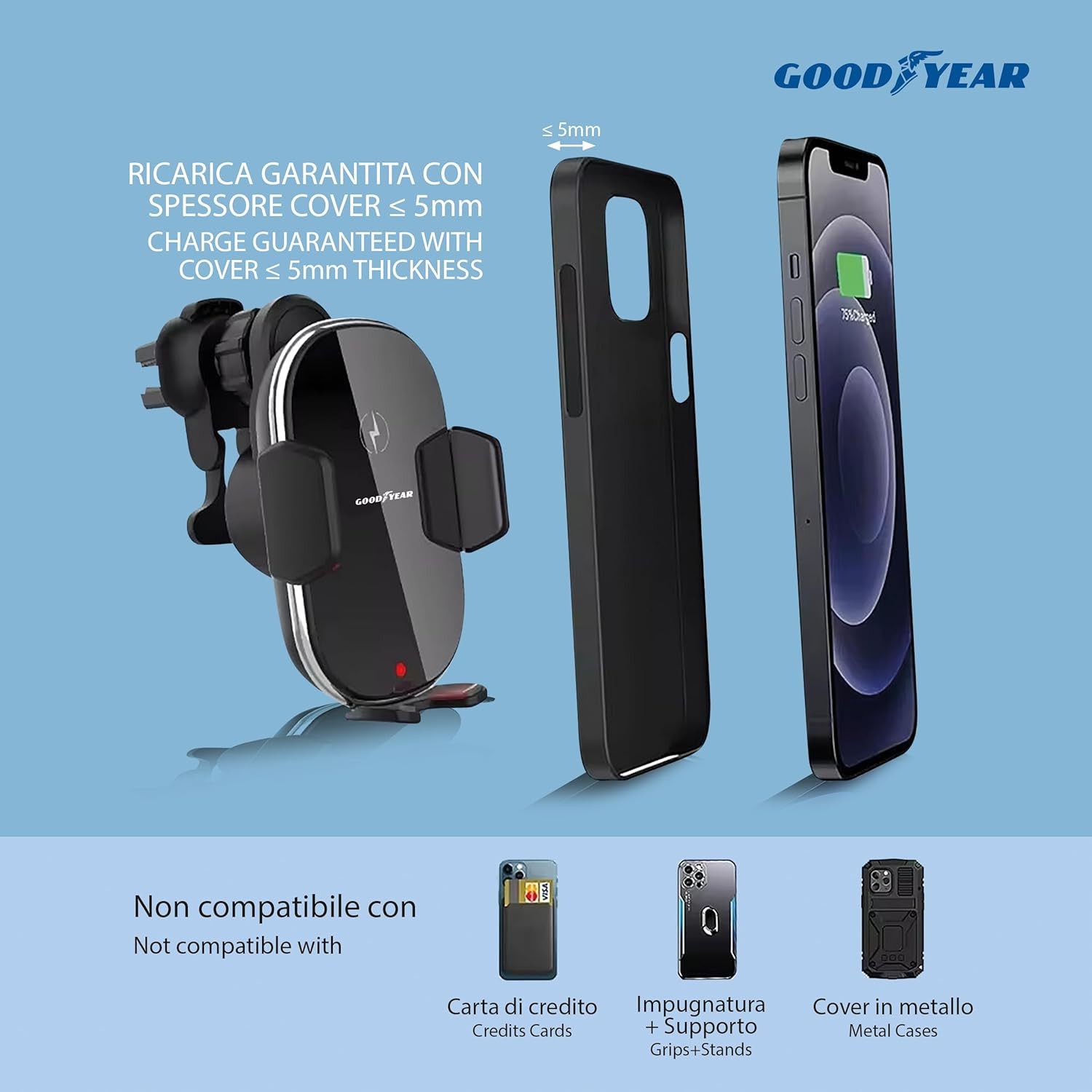 GOODYEAR PORTATELEFONO CON CARICA INDUZIONE