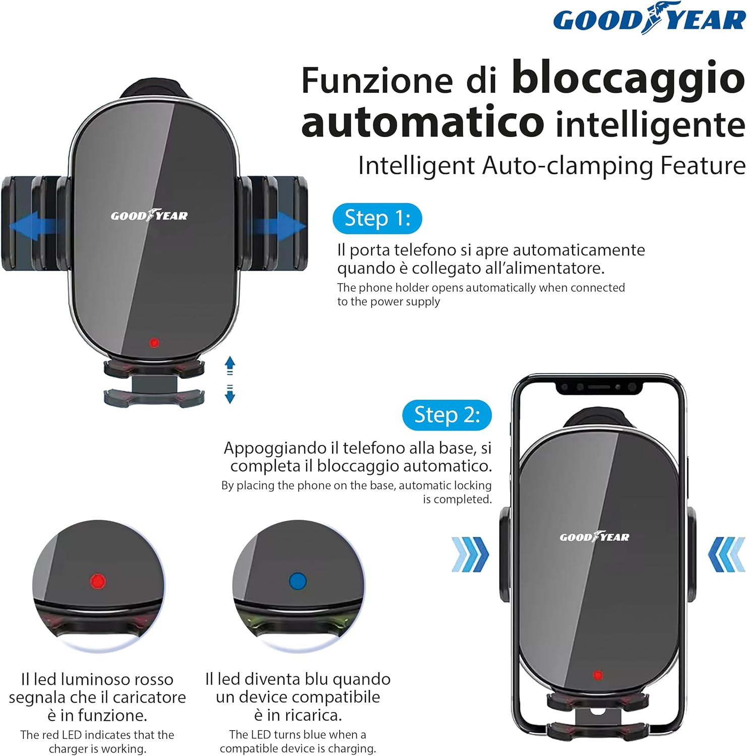 GOODYEAR PORTATELEFONO CON CARICA INDUZIONE