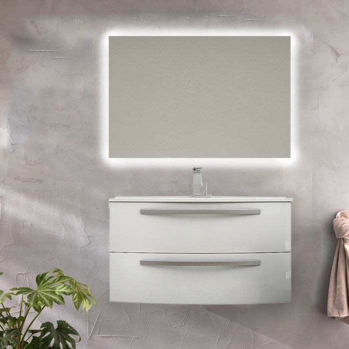 MOBILE BAGNO C/SPECC.LED CM.100 BIANCO