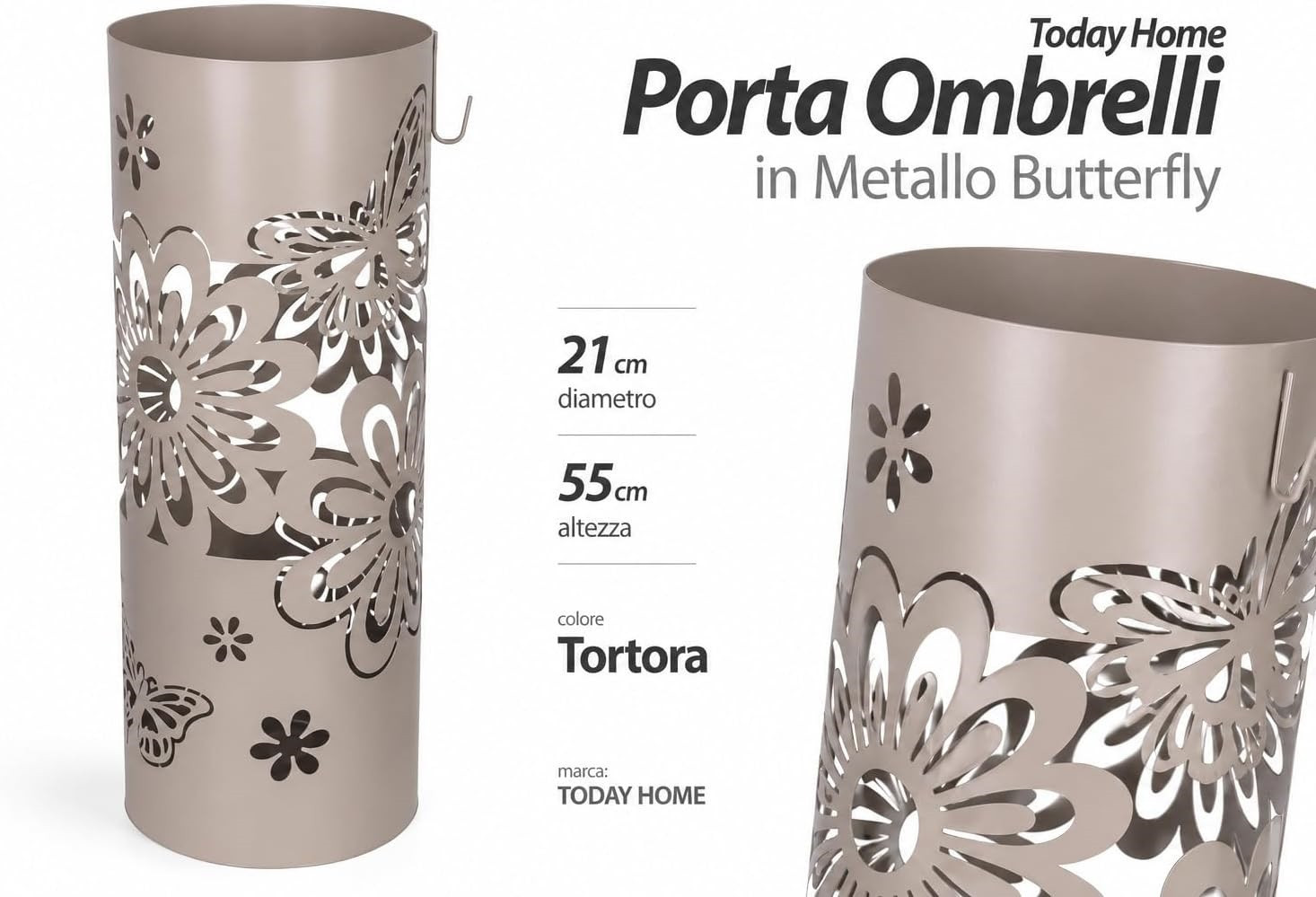 PORTAOMBRELLI BUTTERFLY TORTORA DM.21X55H