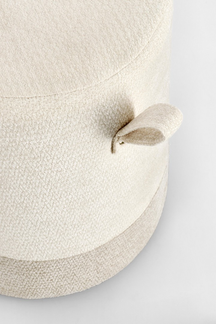 POUF DEVA NATURALE-GRIGIO CHIARO