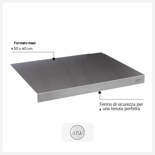 SPIANATOIA 50X40CM ACCIAIO INOX