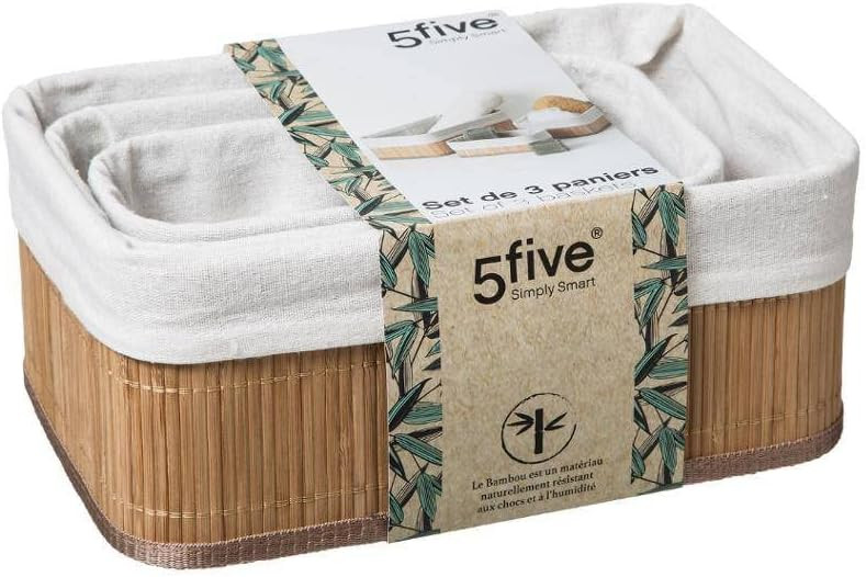 SET3 CESTINI BAMBU'NATURALE