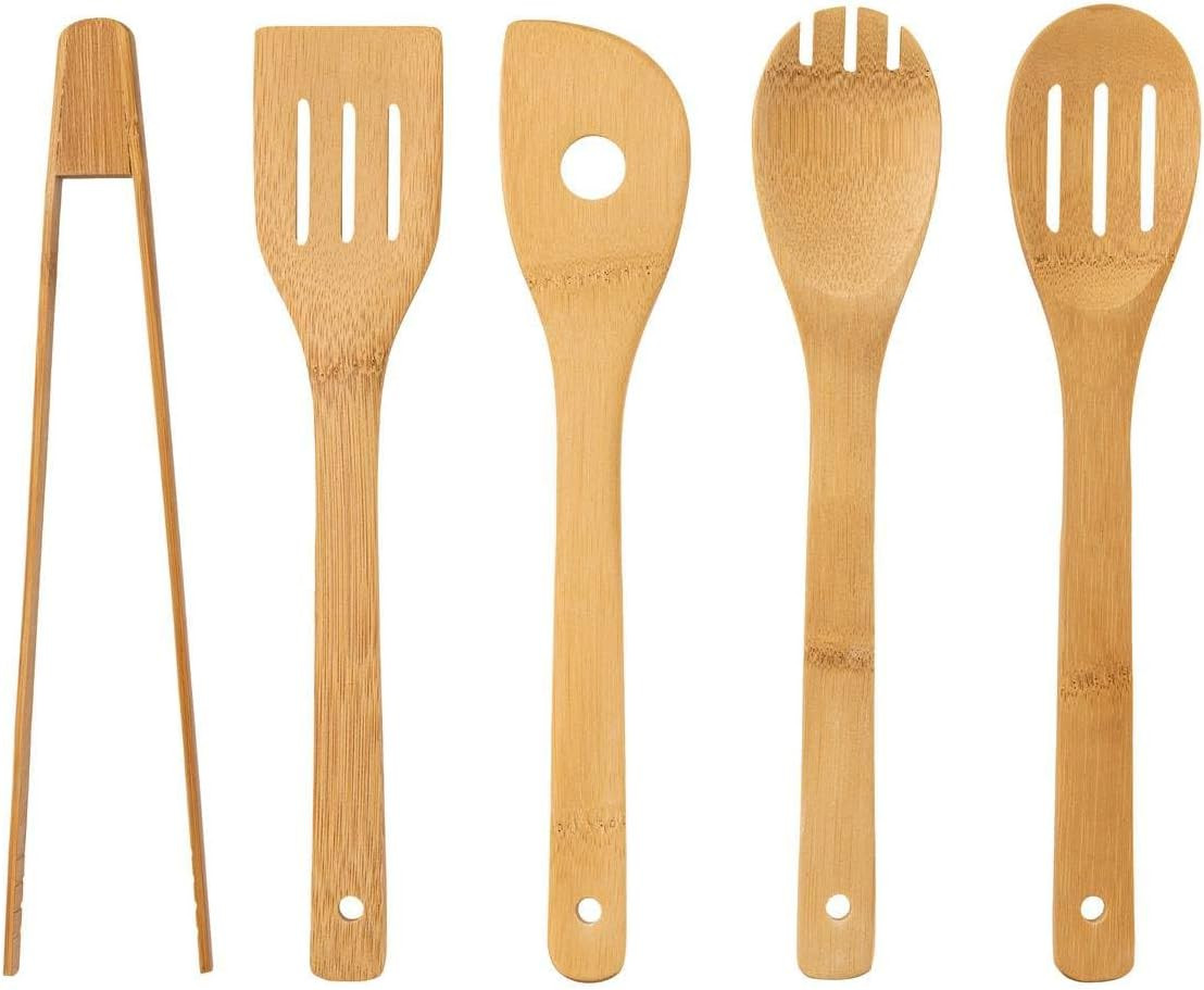 CEPPO 5 COLTELLI+5 UTENSILI BAMBU'