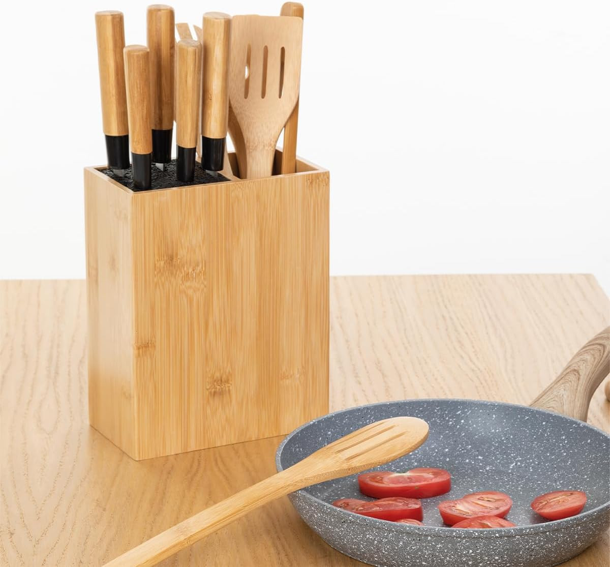 CEPPO 5 COLTELLI+5 UTENSILI BAMBU'