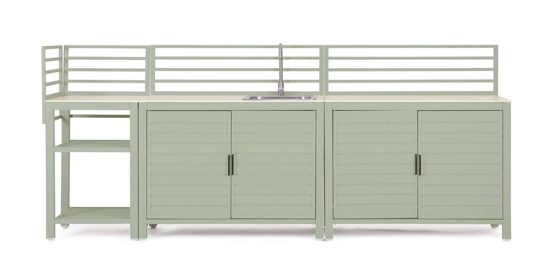 MODULO CUCINA CON LAVELLO VERDE