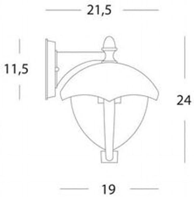 SOFY APPLIQUE BASSO MEDIA E27 NERO