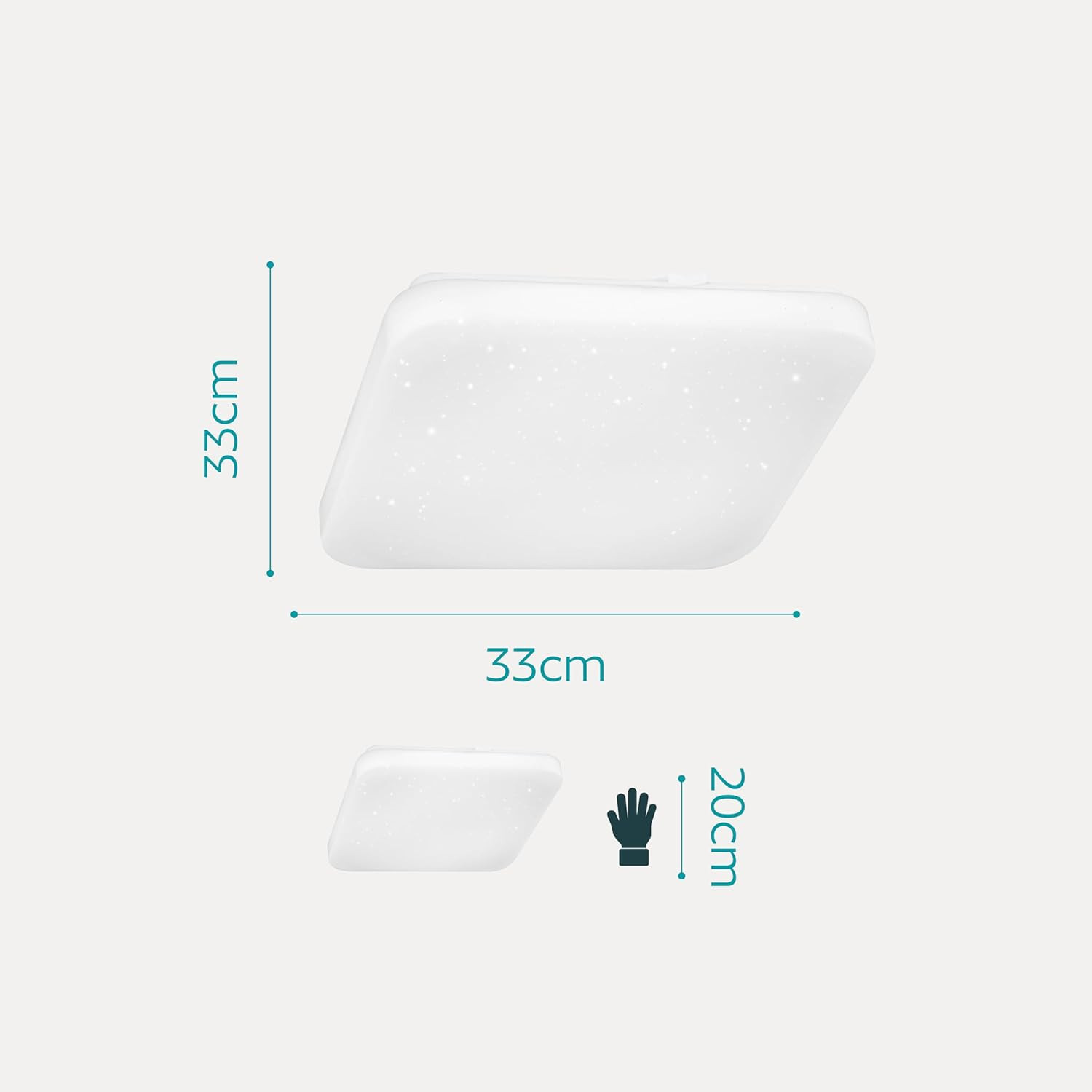 PLAFONIERA LED 33X33 CCT KRISTALL