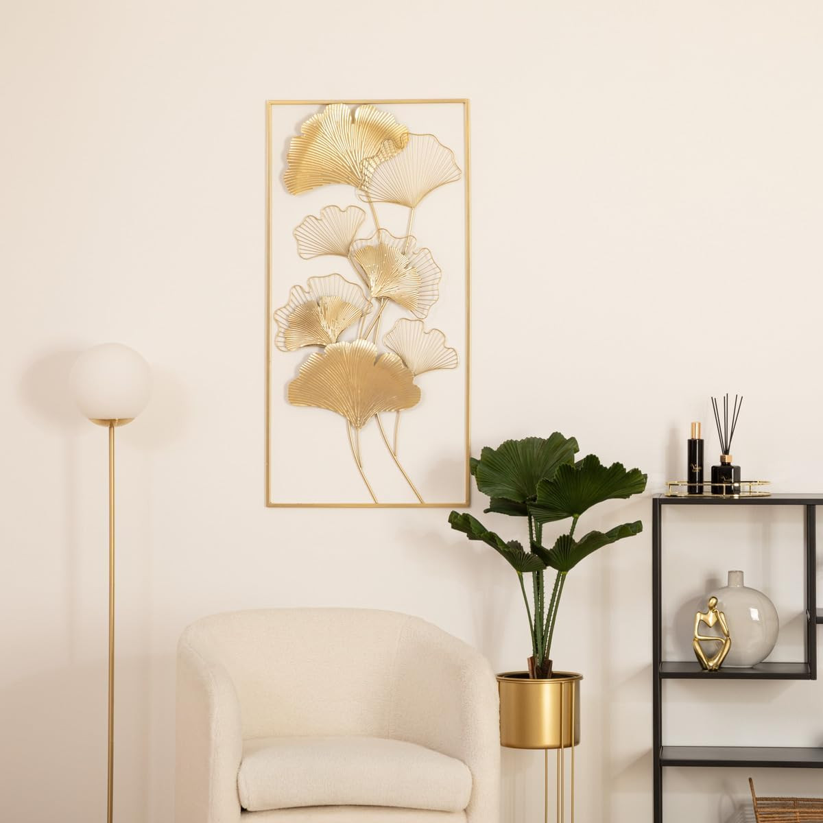 DECORAZIONE A MURO ADRIAN 50X100 IN METALLO