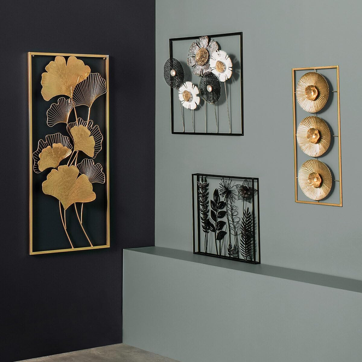 DECORAZIONE A MURO ADRIAN 50X100 IN METALLO