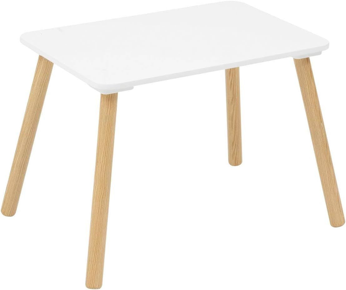 SET1 TAVOLO CM.58X38+2 SEDIE BAMBINI BIANCO/LEGNO