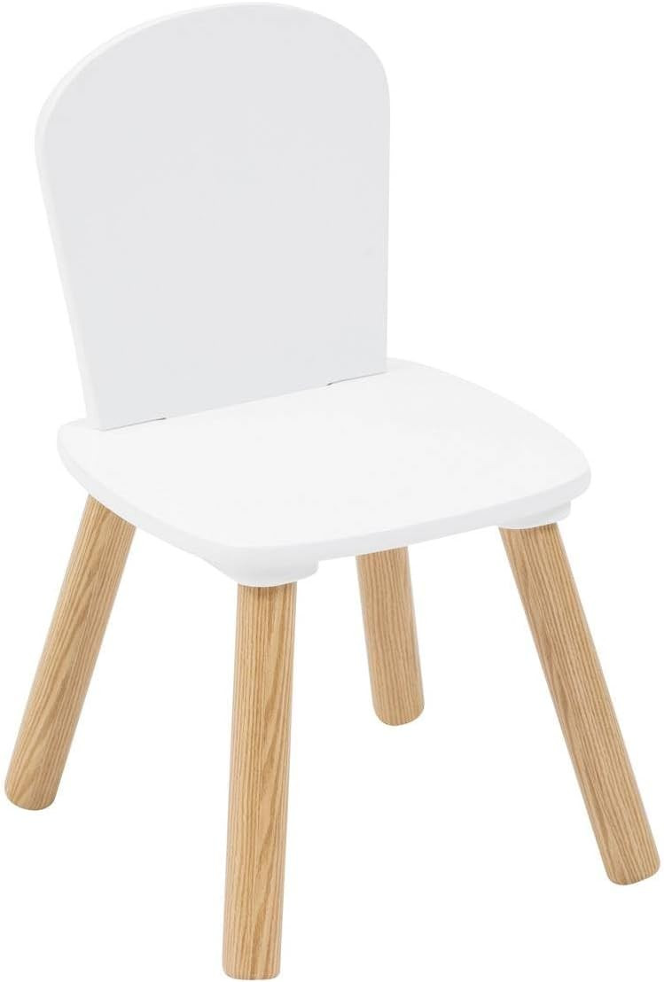 SET1 TAVOLO CM.58X38+2 SEDIE BAMBINI BIANCO/LEGNO