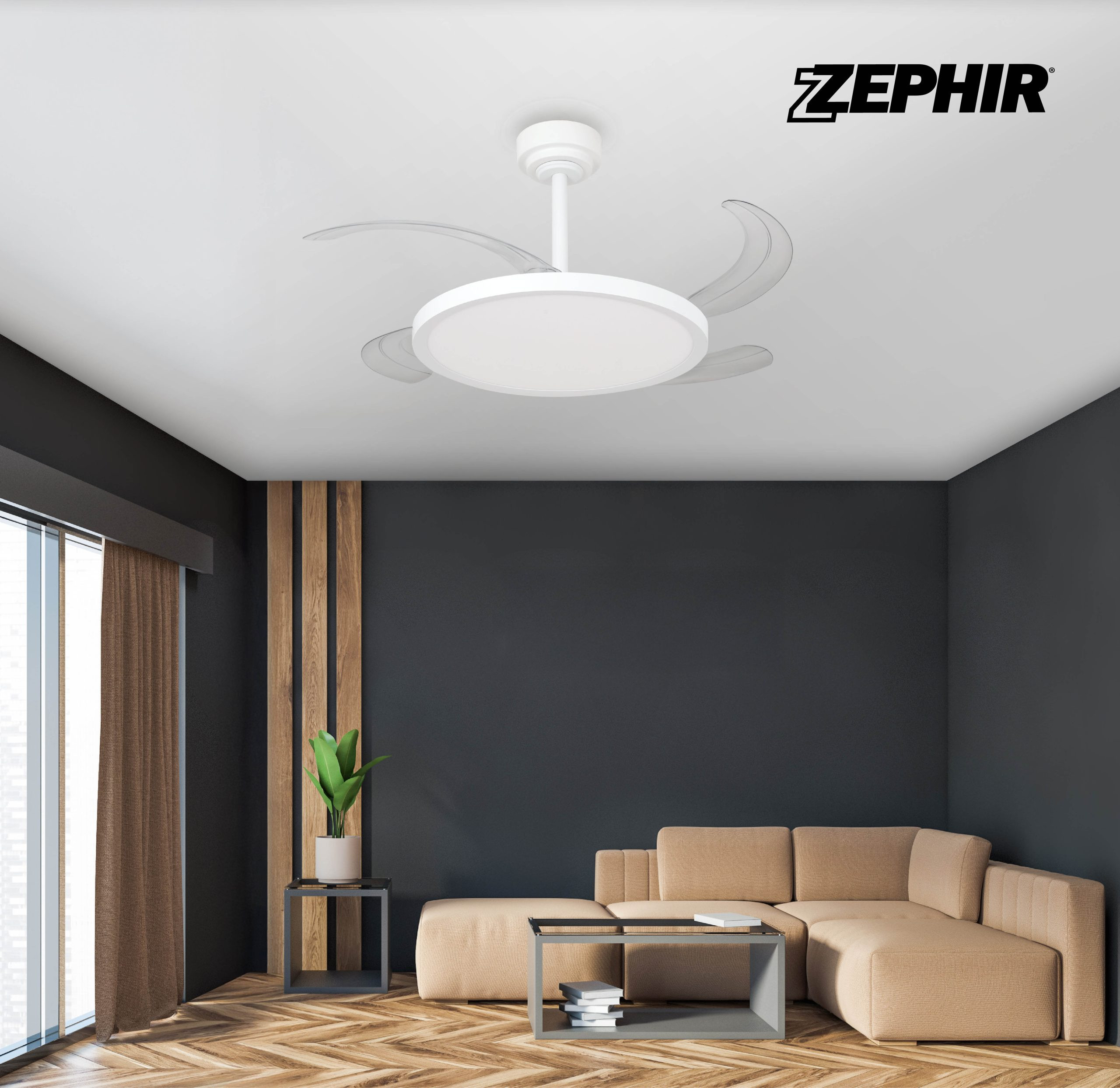 VENTILATORE PALE A SCOMP.E LUCE LED