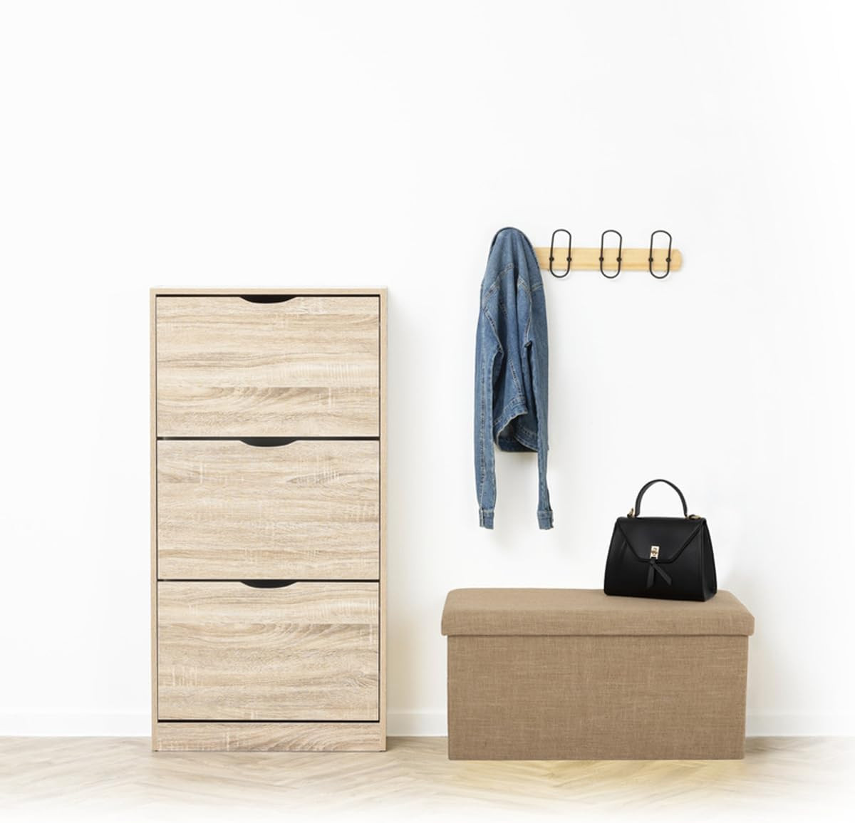 POUF PIEGHEVOLE CM.76X38X38 EFFETTO JUTA