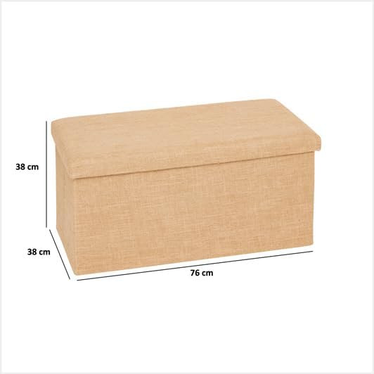 POUF PIEGHEVOLE CM.76X38X38 EFFETTO JUTA