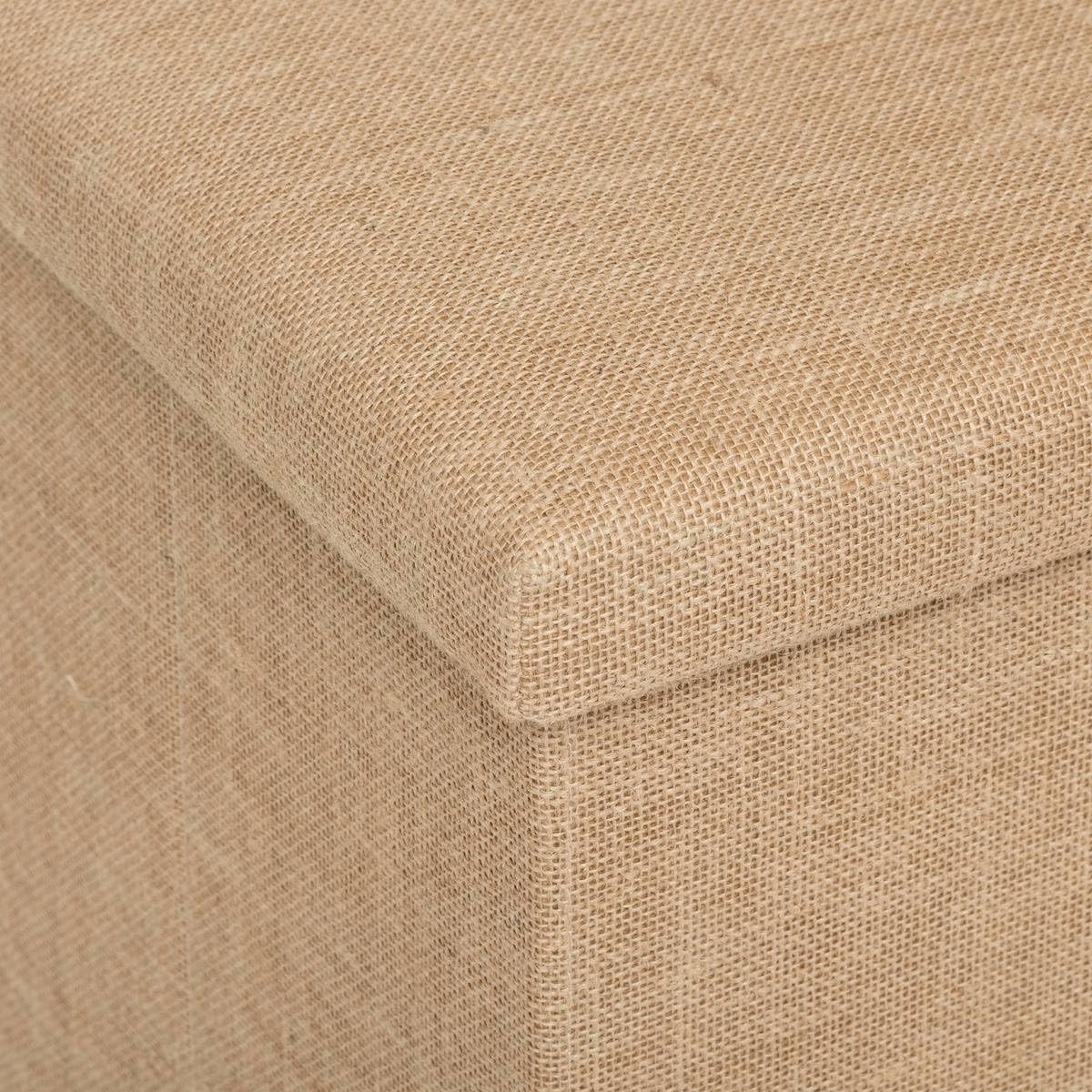 POUF PIEGHEVOLE CM.76X38X38 EFFETTO JUTA