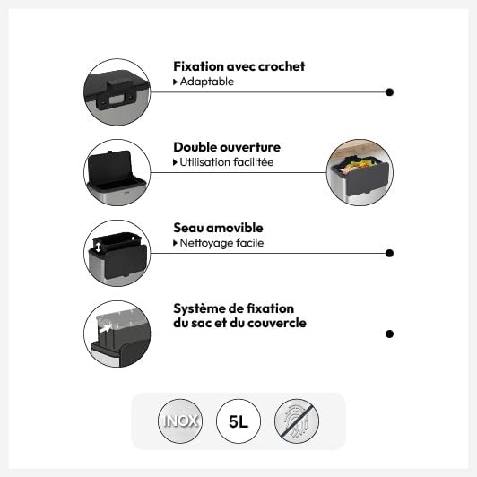PATTUMIERA PER COMPOST 5LT.INOX
