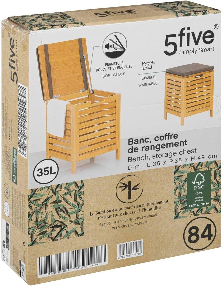 SGABELLO CONTENITORE BAMBÙ CM.35X49H