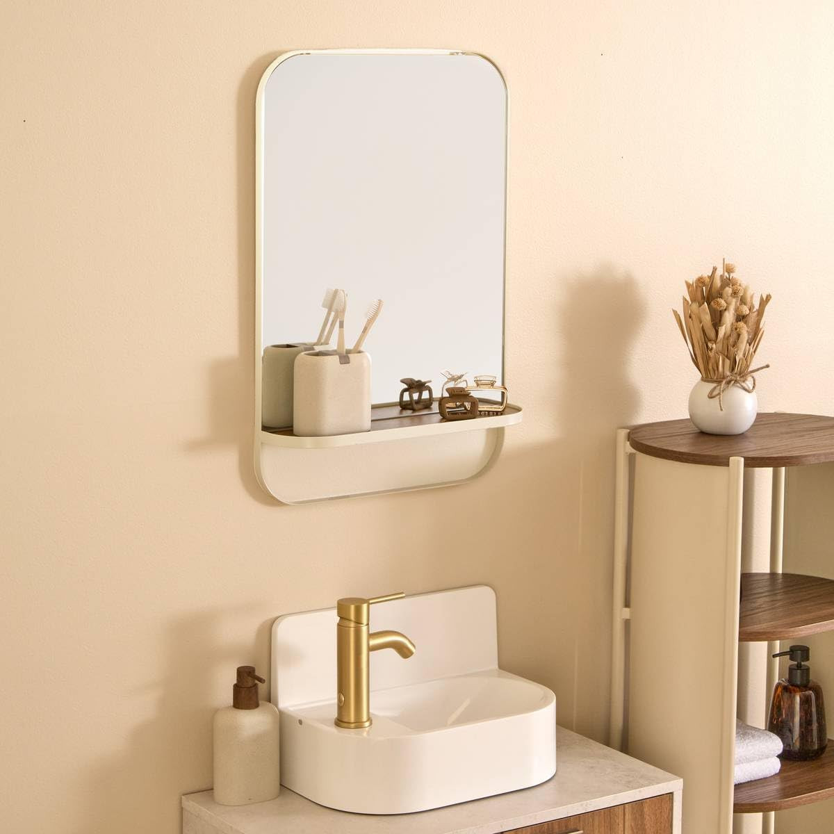 SPECCHIO A PARETE CM.60X40 BEIGE
