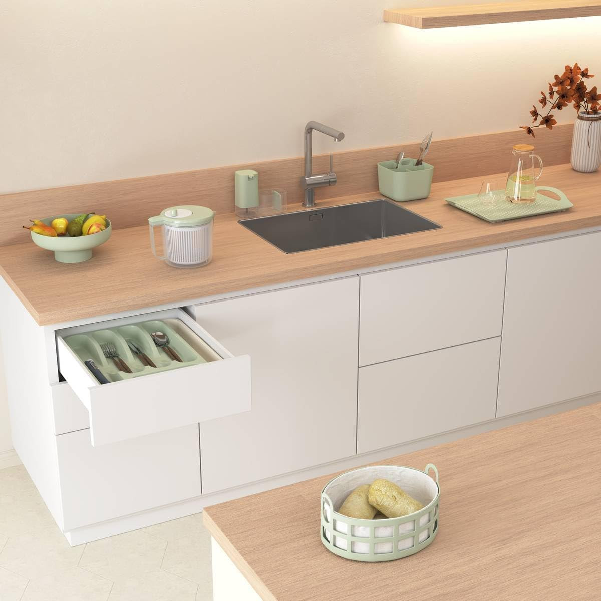 MINI SCOLAPASTA POLY CM.33 VERDE