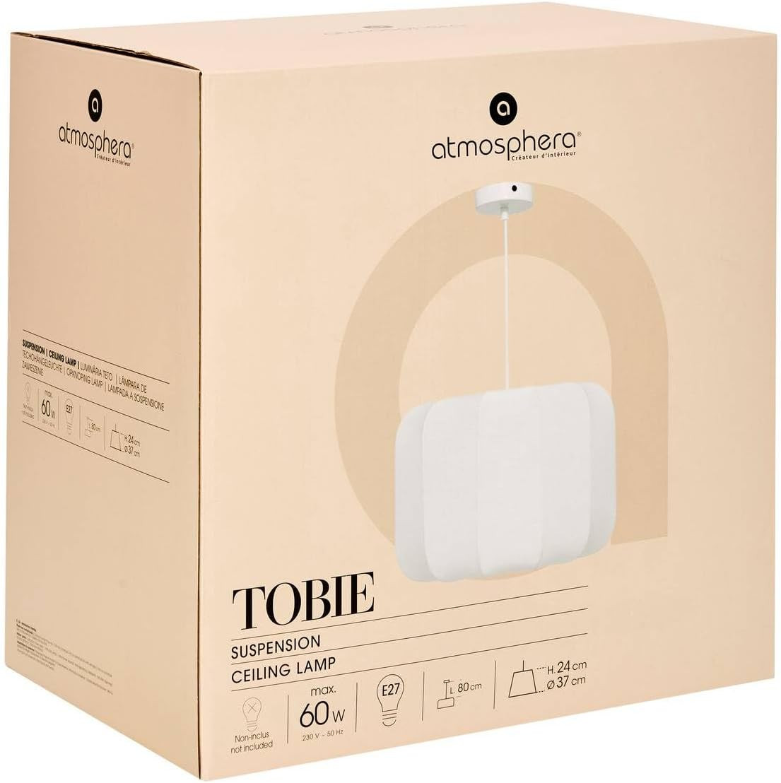 SOSPENSIONE TOBIE D.37 COTONE BIANCO