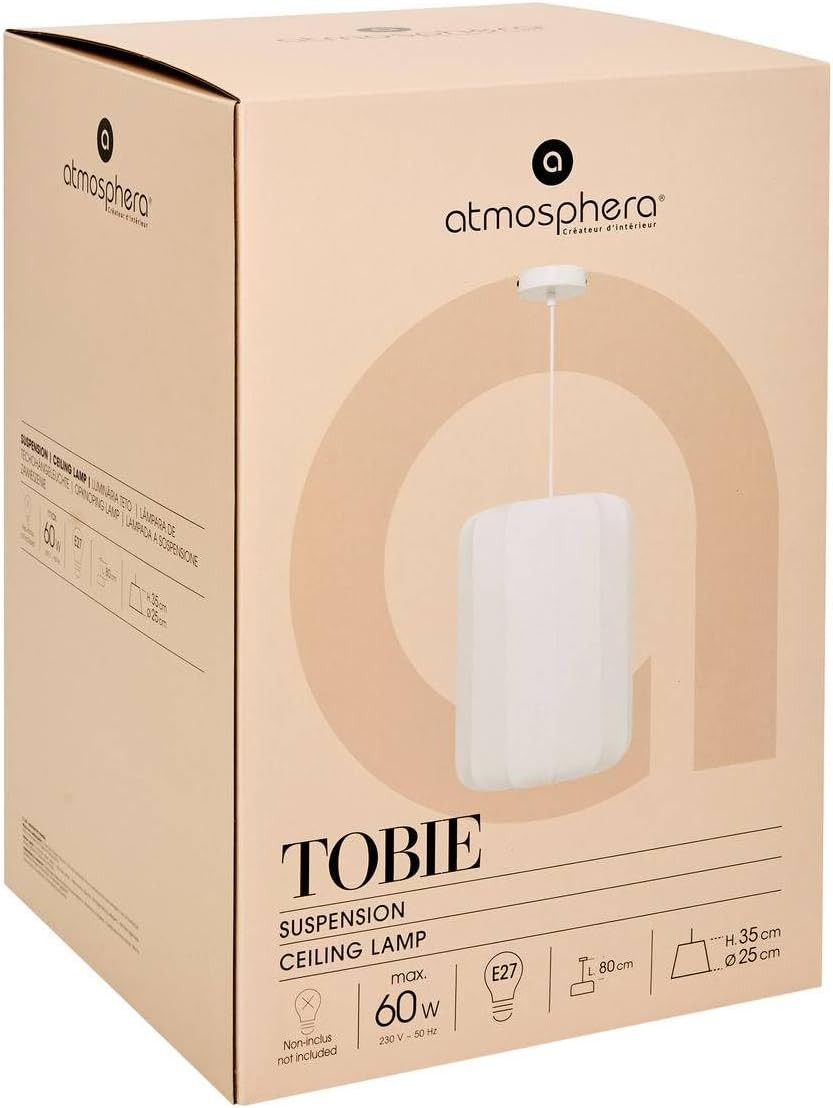 SOSPENSIONE TOBIE D.25 COTONE BIANCO