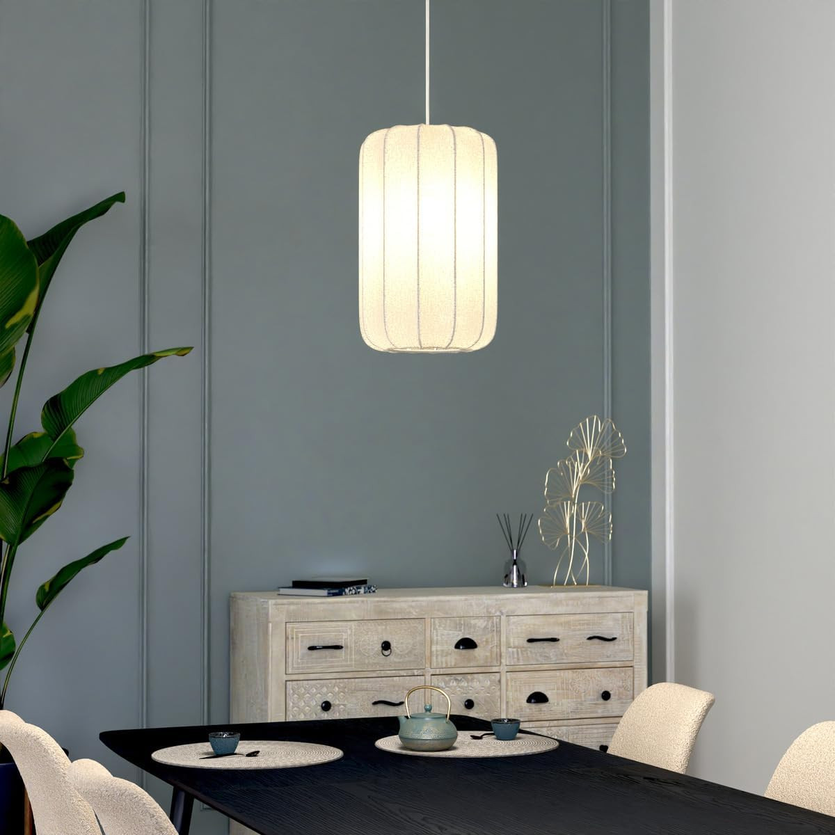SOSPENSIONE TOBIE D.25 COTONE BIANCO
