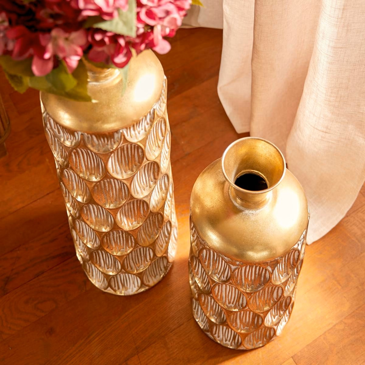 VASO METALLO H.41 DORATO
