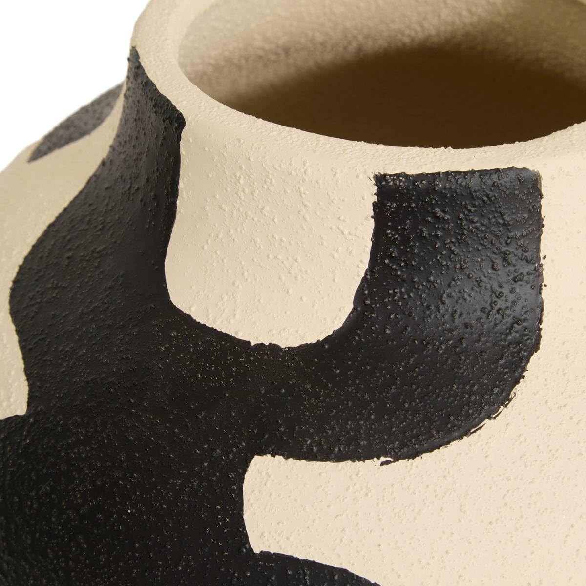 VASO NYER VIOLA 31CM CER.BIANCO/NERO