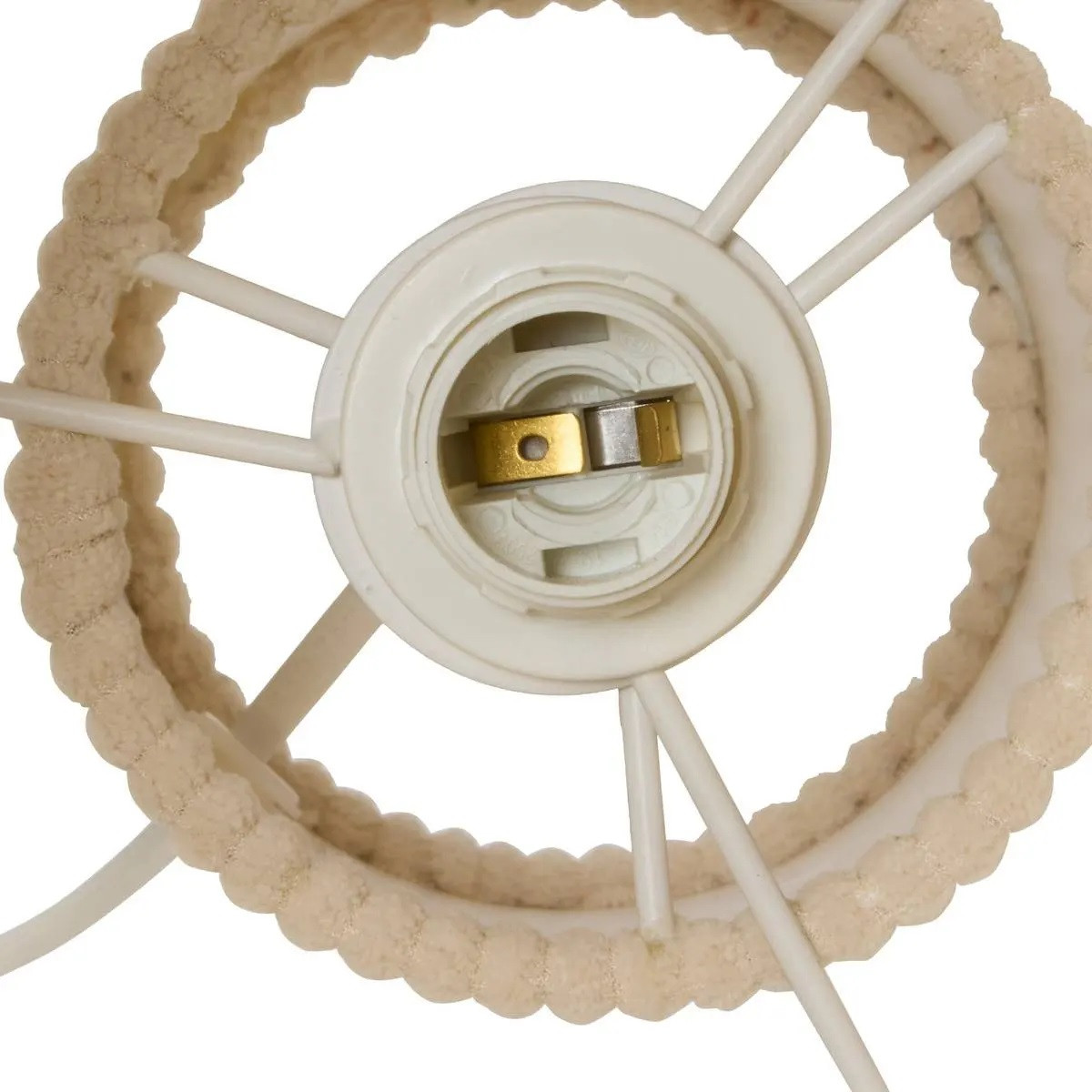 LAMPADA SCANALATA JOLINA H.28 METALLO AVORIO