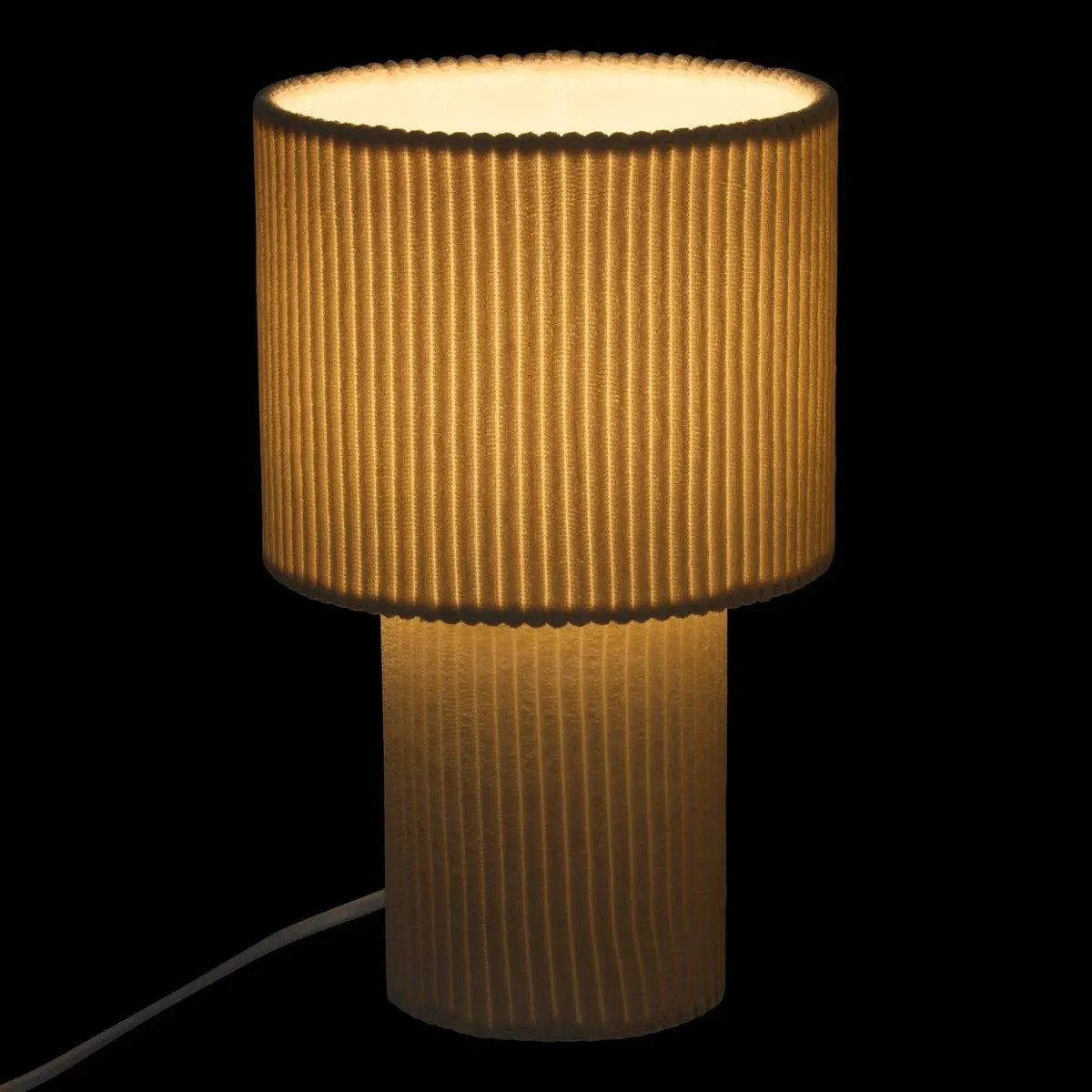 LAMPADA SCANALATA JOLINA H.28 METALLO AVORIO