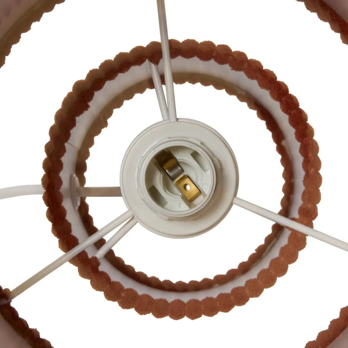 LAMPADA SCANALATA JOLINA H.28 METALLO TERRACOTTA