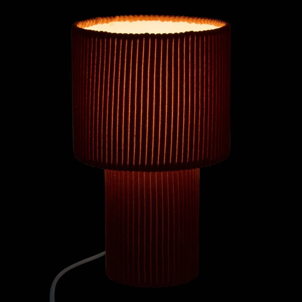 LAMPADA SCANALATA JOLINA H.28 METALLO TERRACOTTA