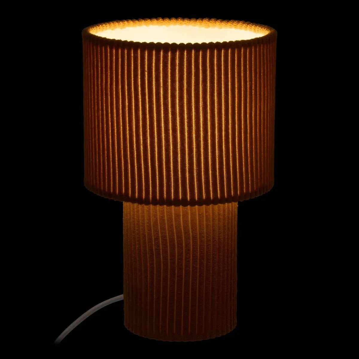 LAMPADA SCANALATA JOLINA H.28 TERRACOTTA OCRA