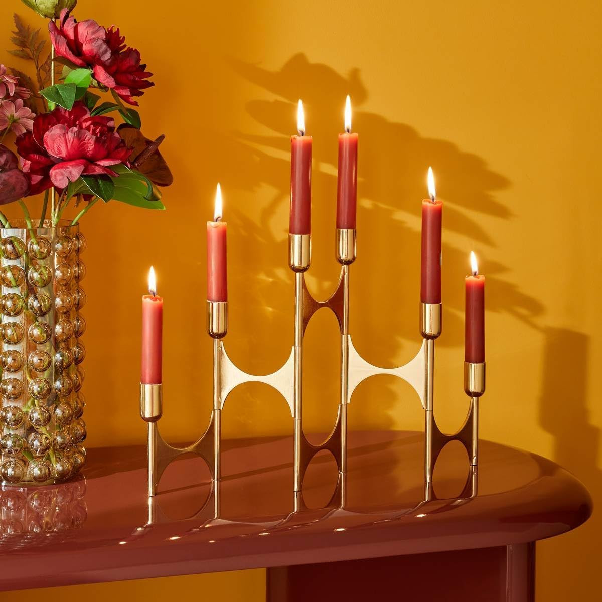CANDELABRO CRUSH 48CM METALLO DORATO