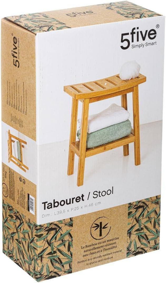 SGABELLO CON RIPIANO BAMBÙ NATURALE