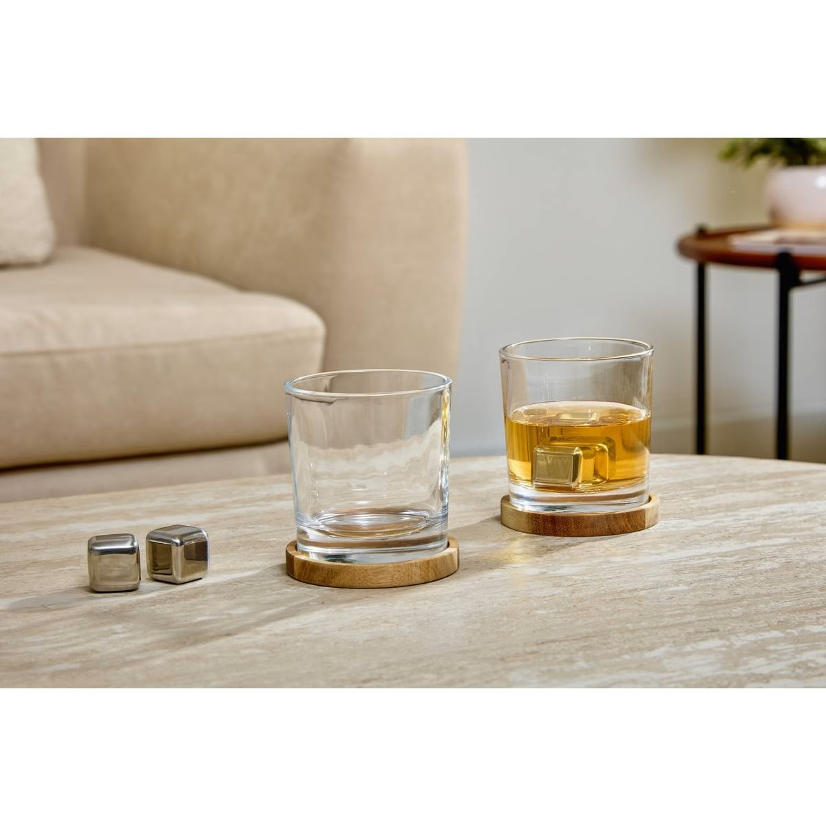 SET2 BICCHIERI WHISKY E PIETRE REFRIGERANTI