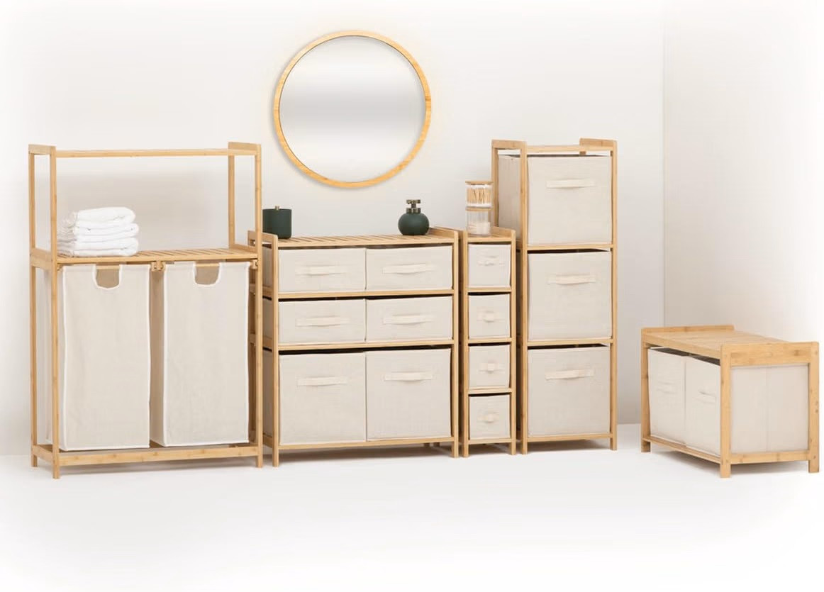 PANCA TIDY BOX 2COMPARTIMENTI BAMBU